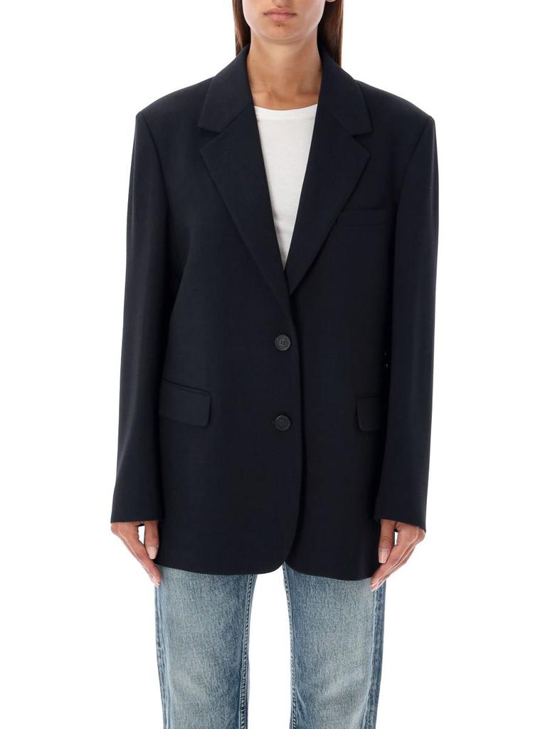 ジャケット Golden Goose SINGLE BREAST OVER JACKET Women's single-breasted cropped jacket in baby blue wool
