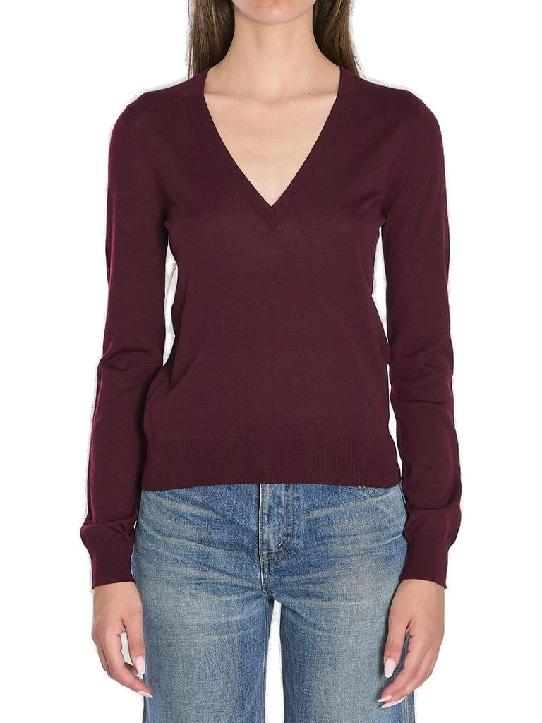 Yves Saint Laurent Saint Laurent V-Neck Loose-Fit Jumper 1