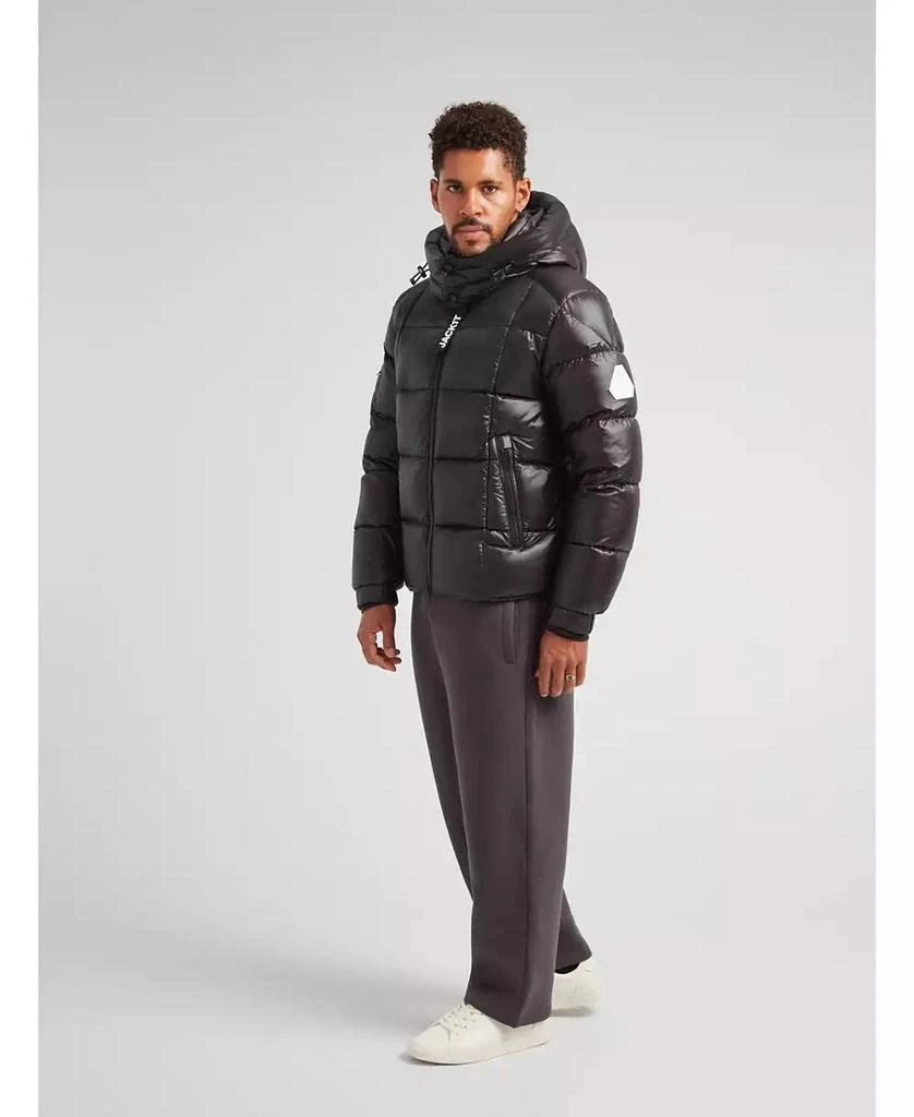 Jack1t Men's EZ Boxed Hooded Racer Puffer Jacket 3