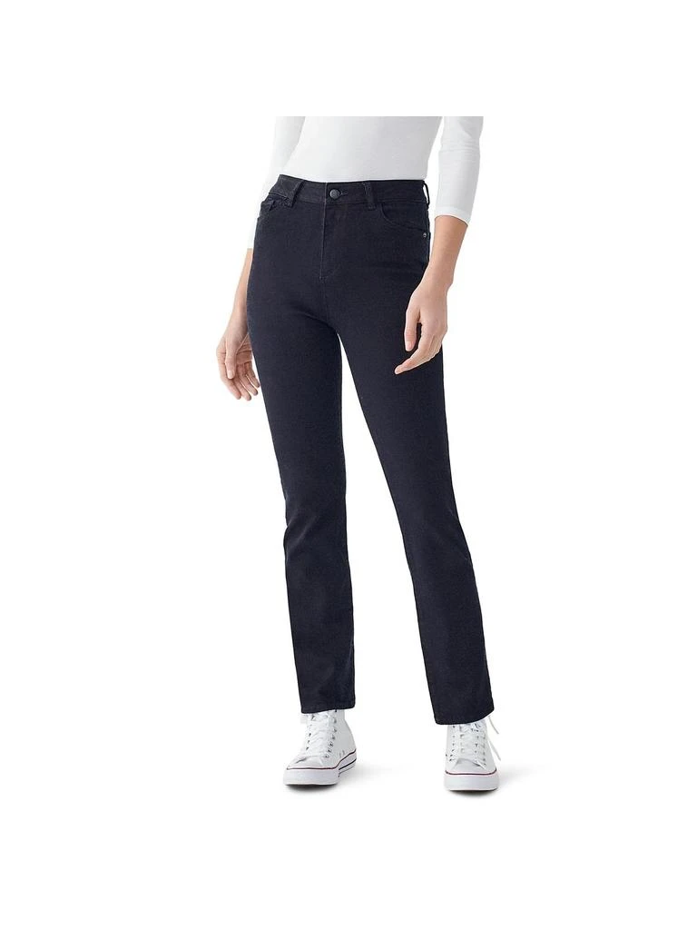 DL1961 Womens High Rise Instaculpt Straight Leg Jeans 1