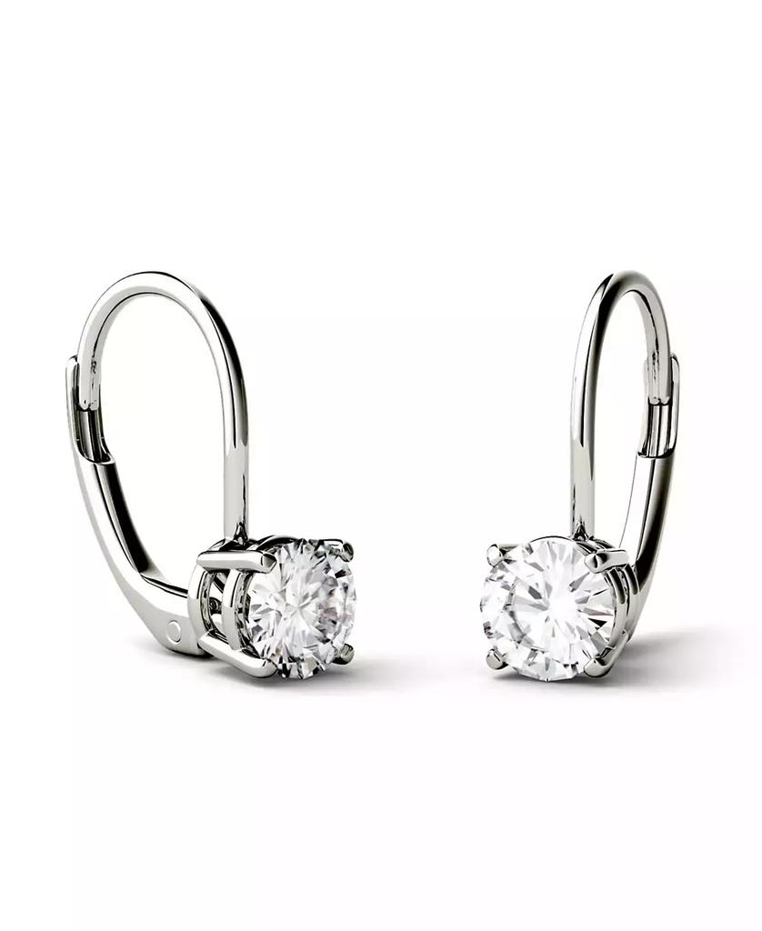 Charles & Colvard Moissanite Leverback Earrings (3 ct. t.w. Diamond Equivalent) in 14k White or Yellow Gold