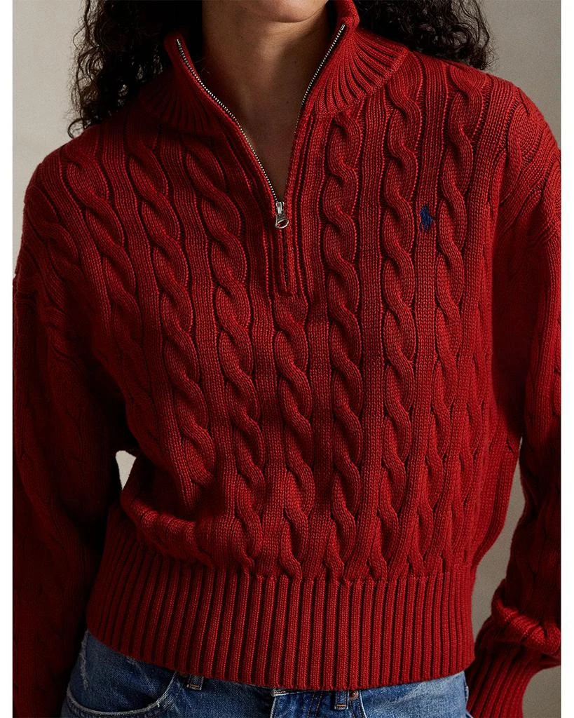 Ralph Lauren Quarter Zip Cable Knit Sweater 4