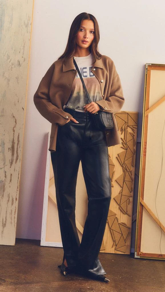 ANINE BING Roy Recycled Leather Pants 5