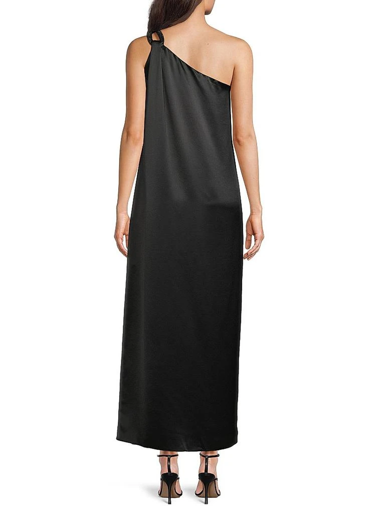 UNGARO Shea Embellished Knot One-Shoulder Dress 5