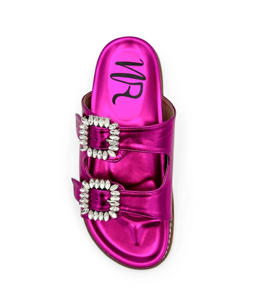 Not Rated Women's Stellar Rhinestone Buckle Slides 3