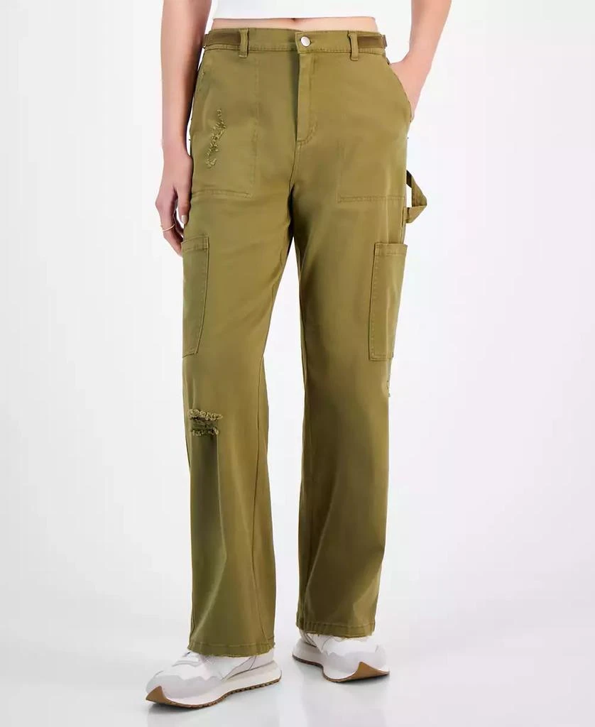 Ultra Flirt Juniors' High-Rise Washed Cargo Pants 1