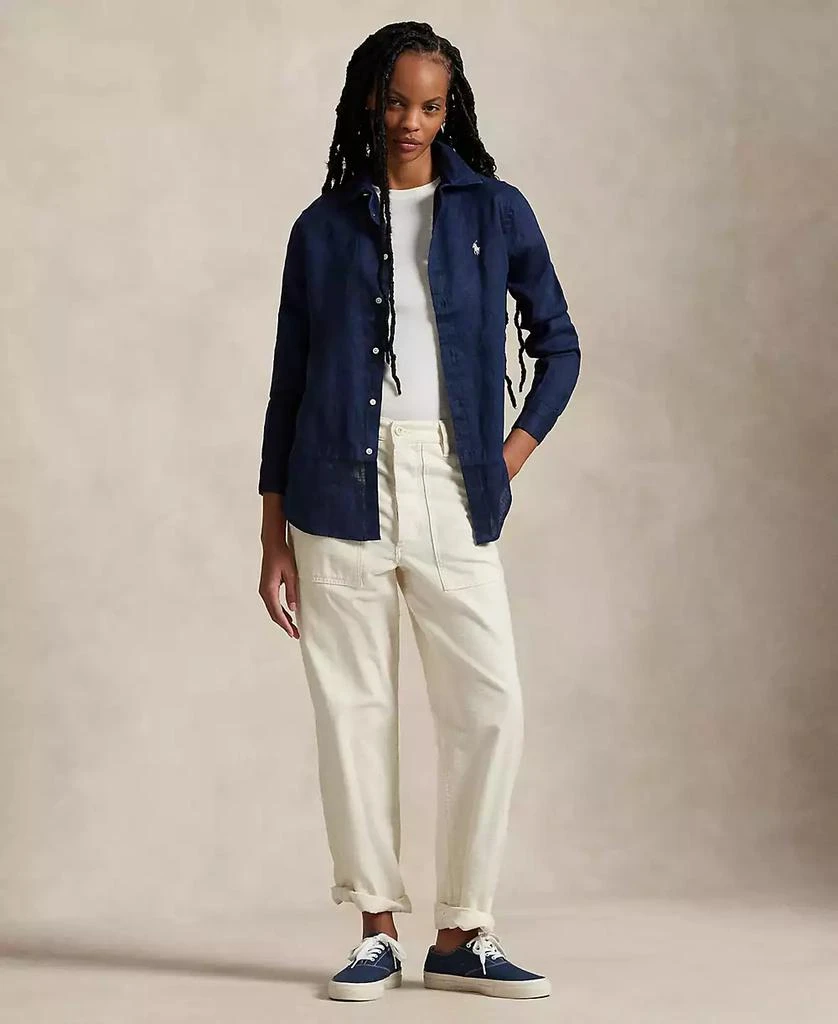 Ralph Lauren Women's Classic-Fit 100% Linen Shirt 4