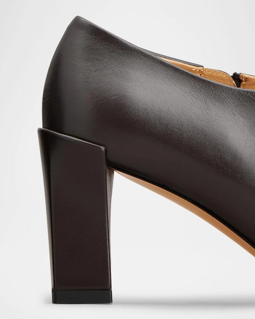 Tod's Square-Toe Leather Zip Ankle Booties 5