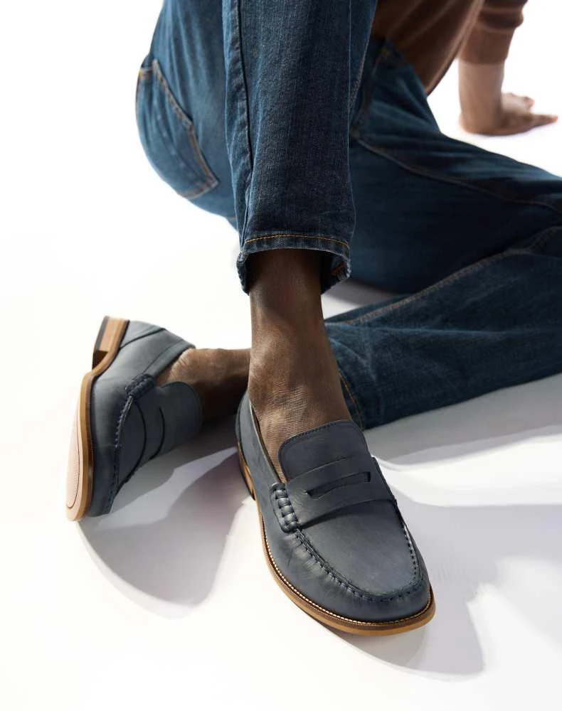 Base London Base London Garfield penny loafer in navy  display picture 3