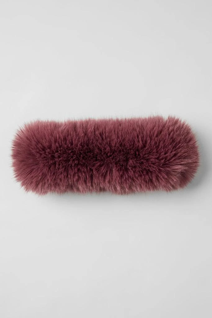 Alo Opulent Faux Fur Wintersun Headband - Burgundy Truffle  display picture 1