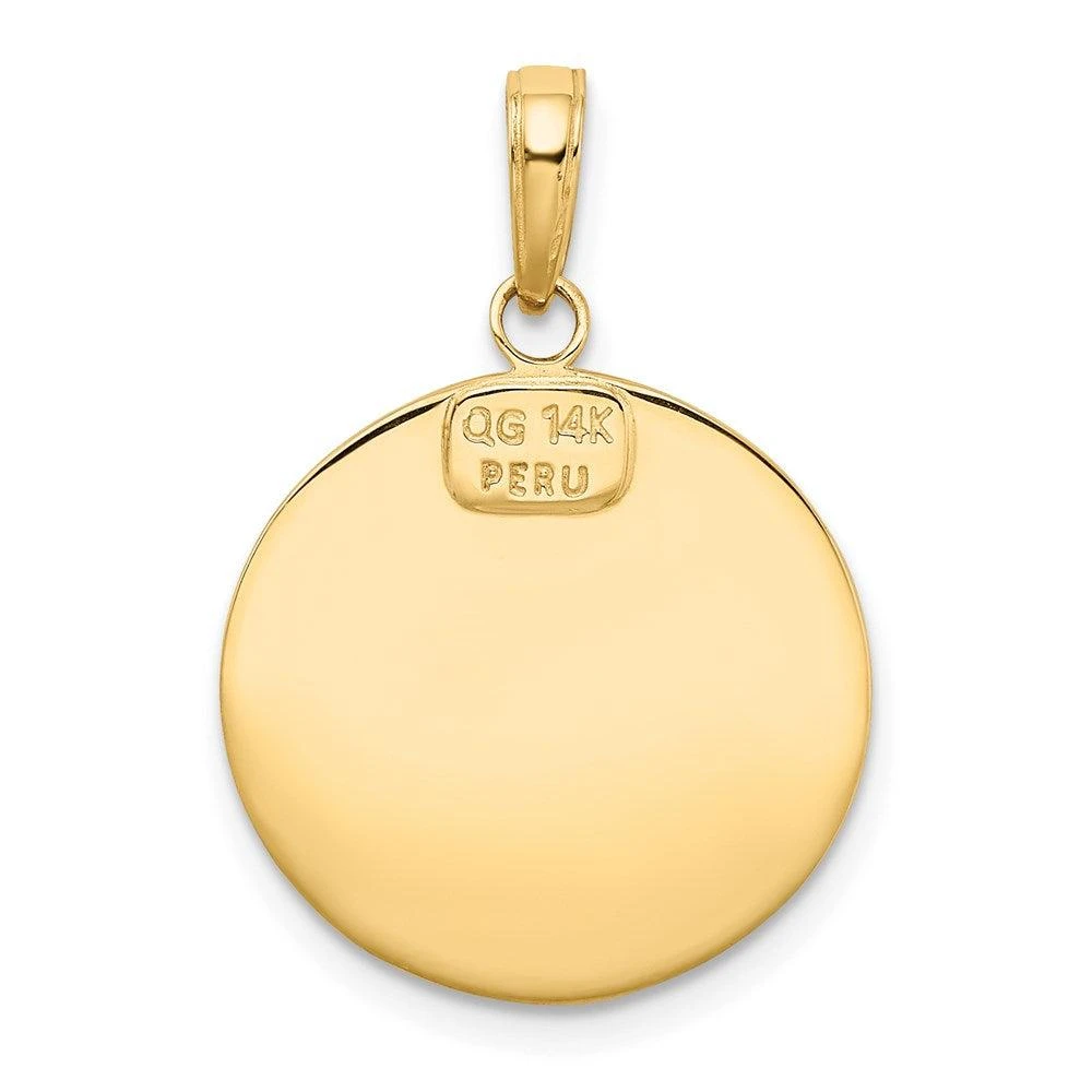 Diamond2Deal 14k Yellow Gold Saint Christopher Medal Pendant 3