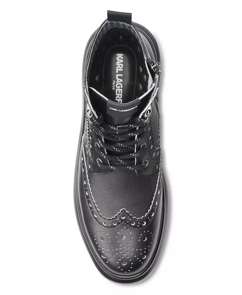 KARL LAGERFELD PARIS Karl Lagerfeld Men's Side Zip Wingtip Boot 4