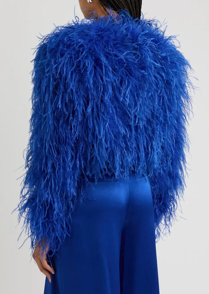 Alice + Olivia Kidman feather-embellished jacket 3