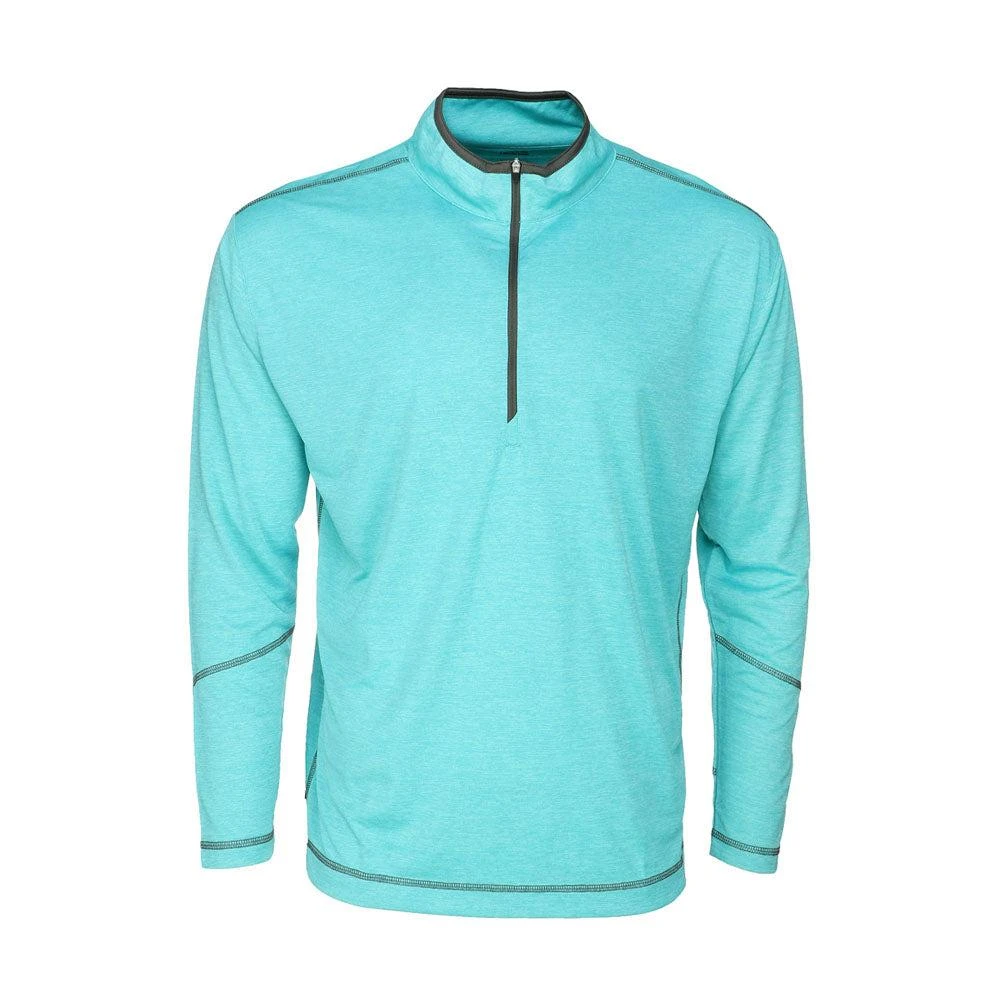 Page & Tuttle Heather Mock Neck Quarter-Zip Pullover 1