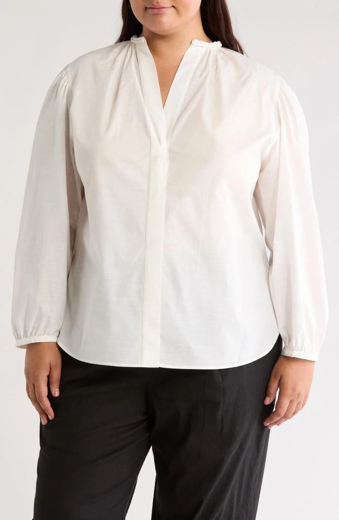 Vince Braid Trim Cotton Blouse 1