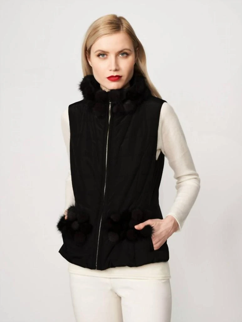 DiOMi Diomi - poly with mink collar vest 3