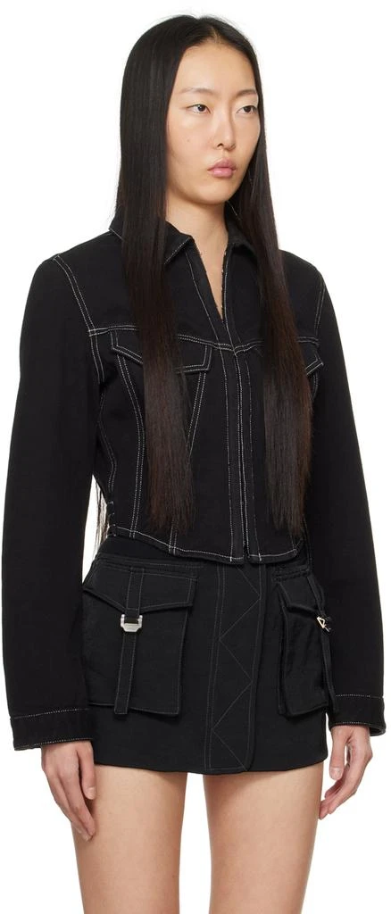 Dion Lee Black Corset Denim Jacket 2