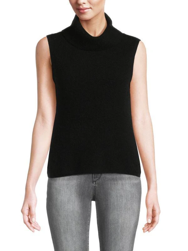 Saks Fifth Avenue Ribbed 100% Cashmere Sweater 1