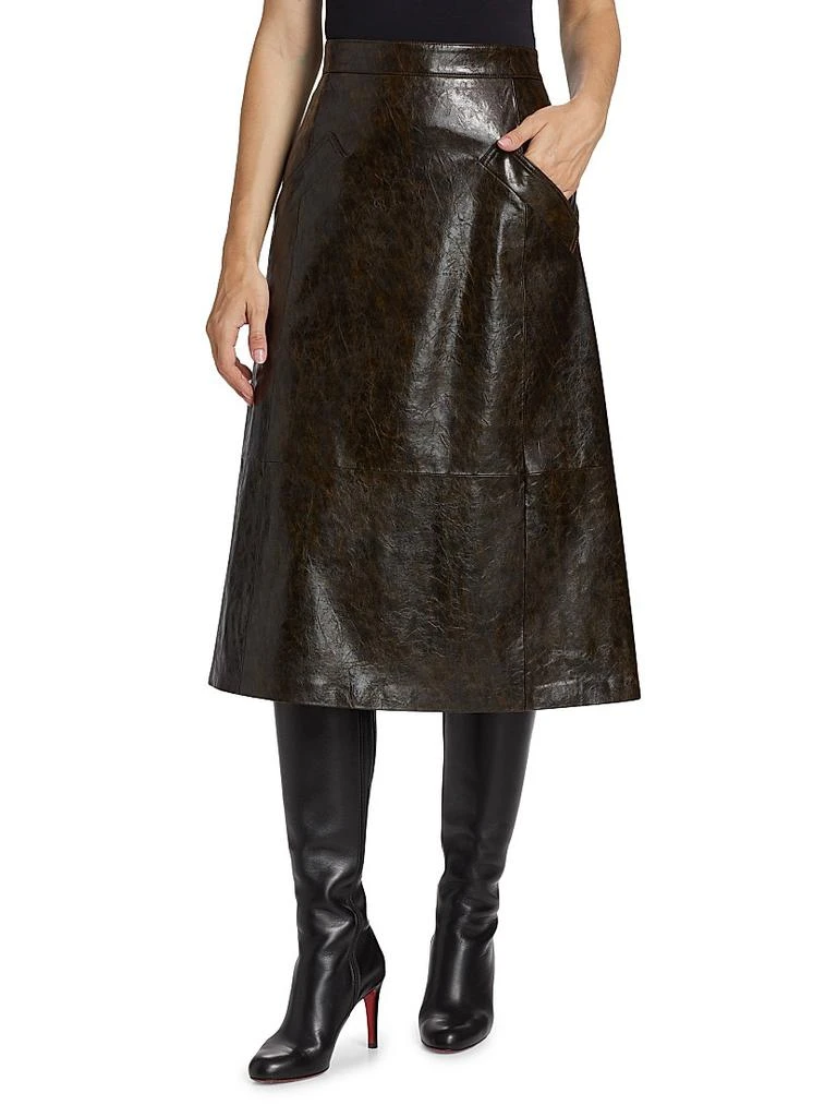 Kobi Halperin Zadie Faux Leather Midi-Skirt 3