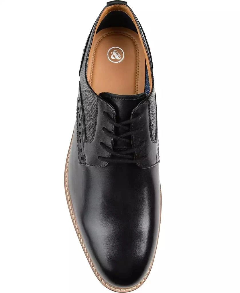 Thomas & Vine Men's Clayton Wide Width Plain Toe Brogue Derby Shoe 6