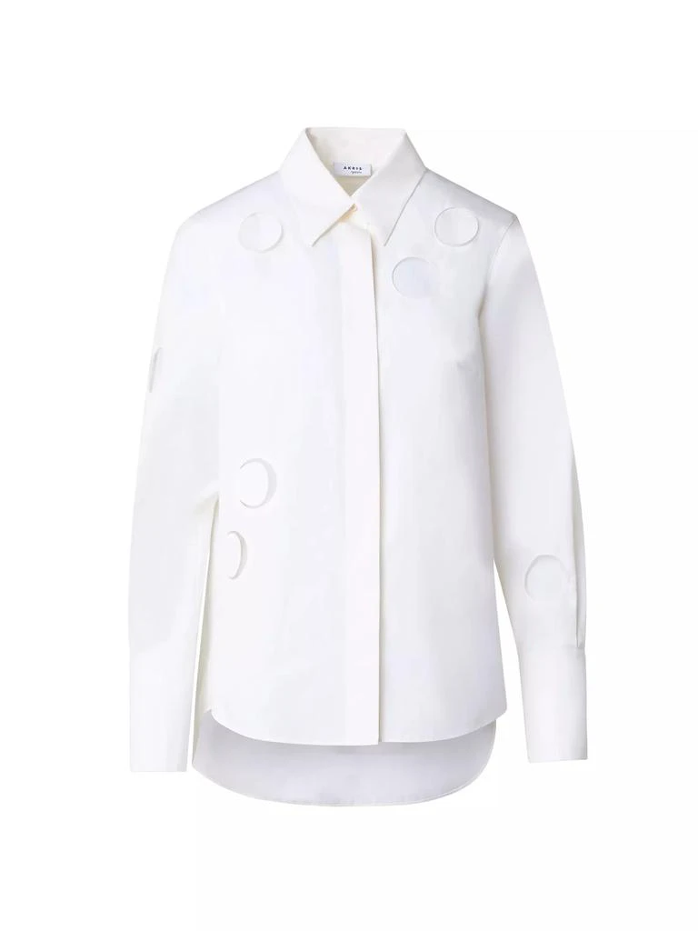 Akris Dot Cut-Out Cotton Blouse 1