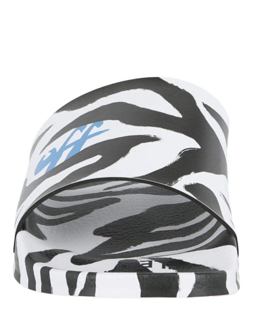 Off-White Zebra Print Pool Slides 4