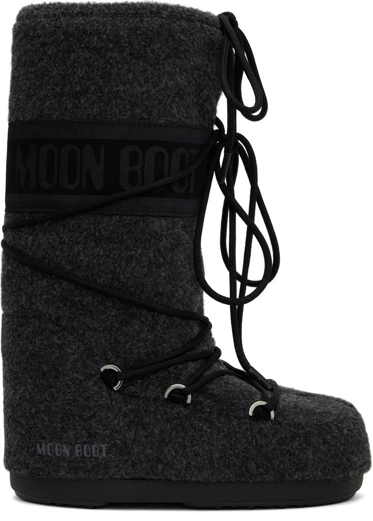 Moon Boot Gray Icon Felt Boots 1