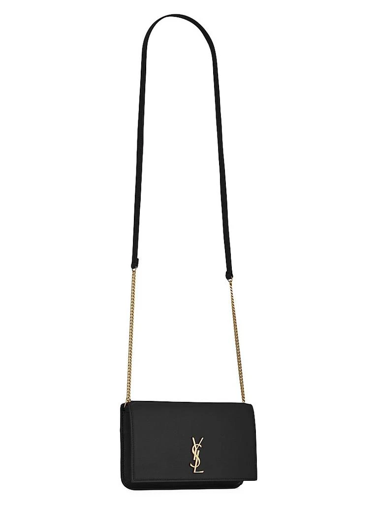 Yves Saint Laurent Cassandre Phone Holder with Strap in Smooth Leather 8
