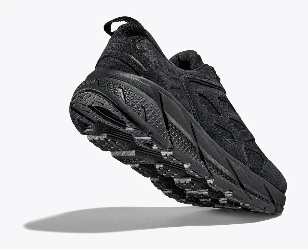 Hoka One One Clifton L Suede 1122571-BBLC Mens US 6.5 Black Running Shoes TF1964 4