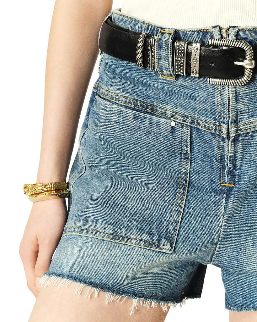 ba&sh David Denim Shorts in Light Used Blue 4