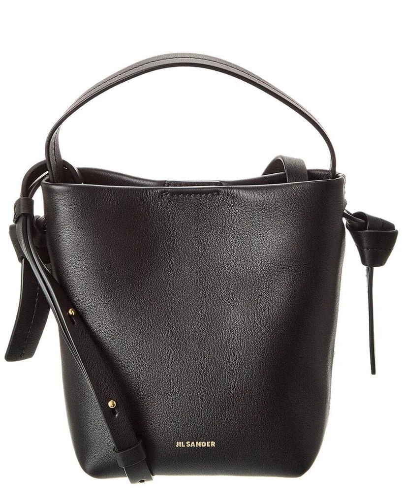Jil Sander Logo Leather Bucket Bag 1