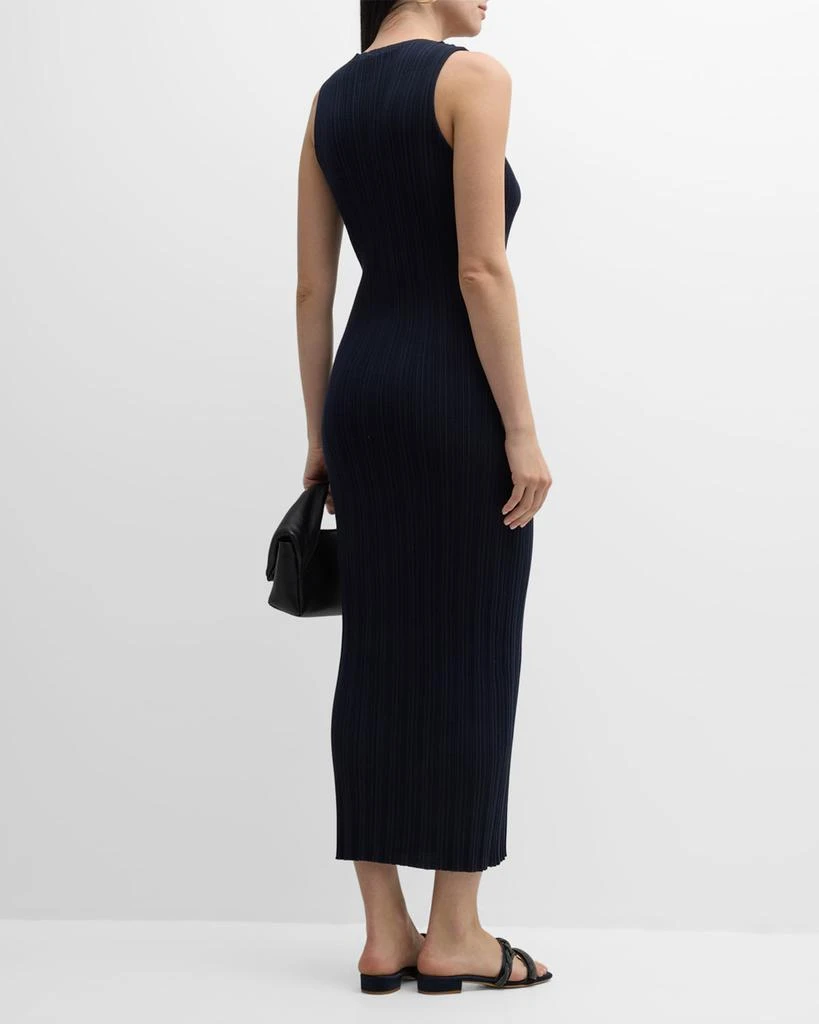 Eleventy Ribbed Sleeveless Bodycon Midi Dress 6