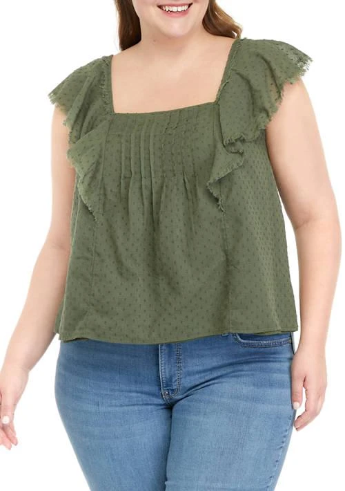 TRUE CRAFT Craft Plus Size Dobby Blouse 1