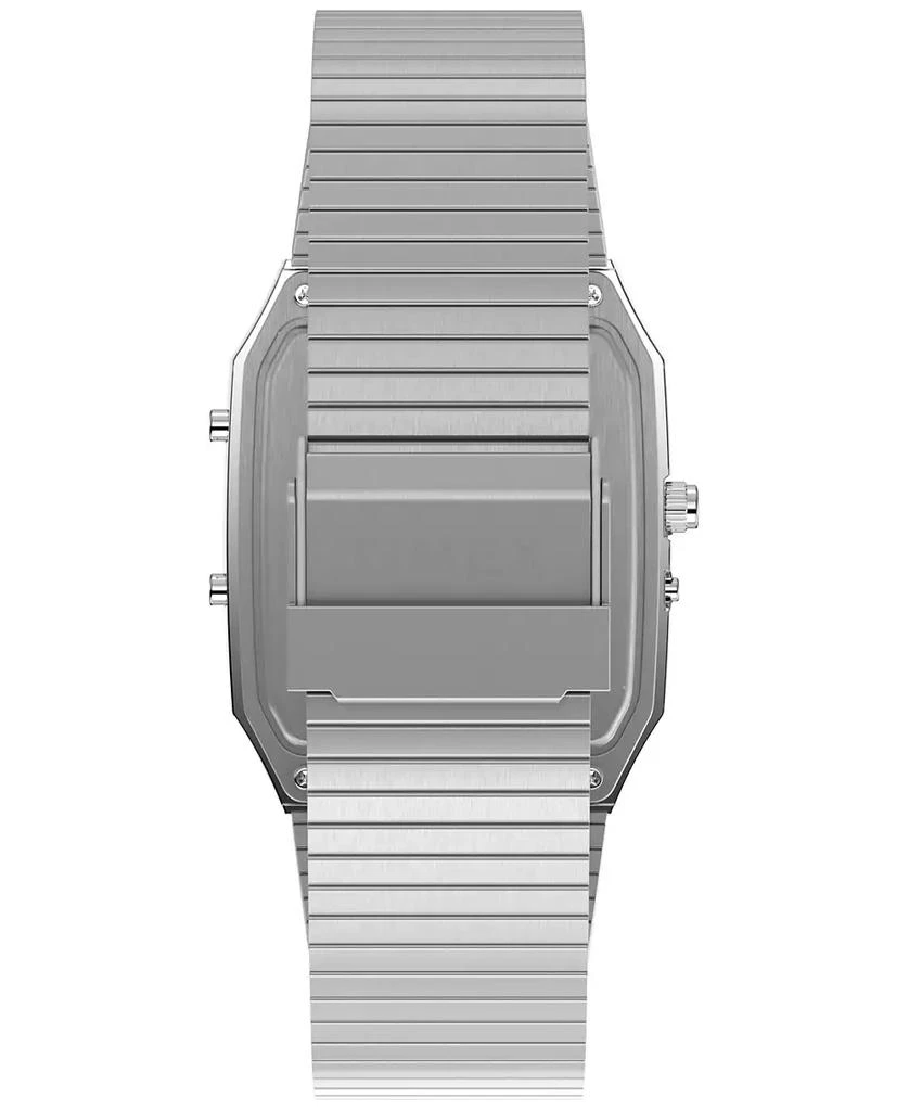 Timex Men's Quartz Analog Digital Silver-Tone Stainless Steel Watch, 33mm 3