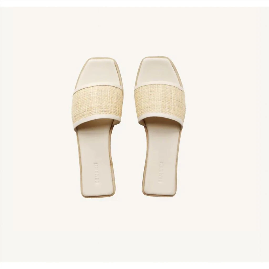 Bembien Women
s Ona Slide Sandal In Cream Raffia 2