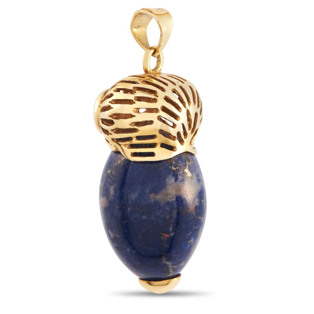 Ilias Lalaounis 18K Yellow Gold Owl Pendant IL39-061125