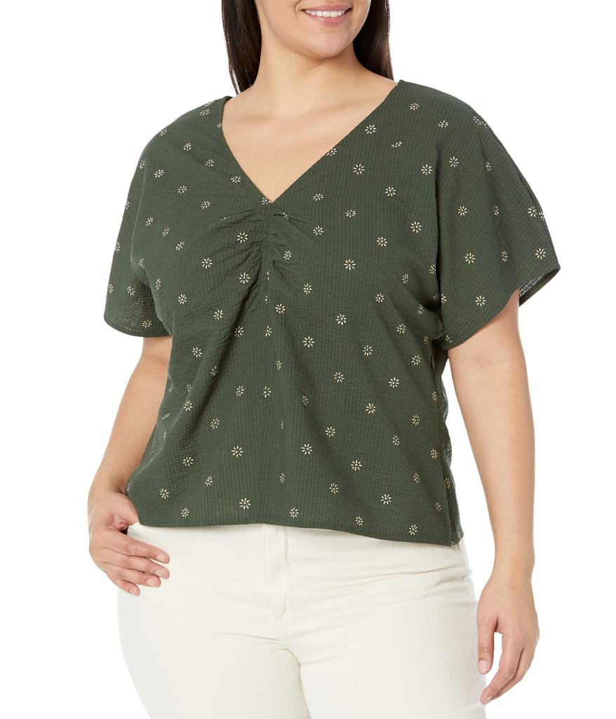 Madewell Kathleen Top- Unitedtex Stretch Satin Cabernet SM