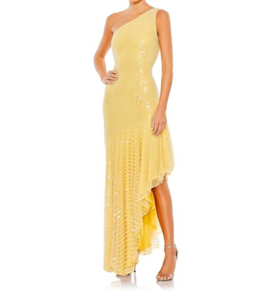 Mac Duggal Mac Duggal - One Shoulder Asymmetrical Hem Dress