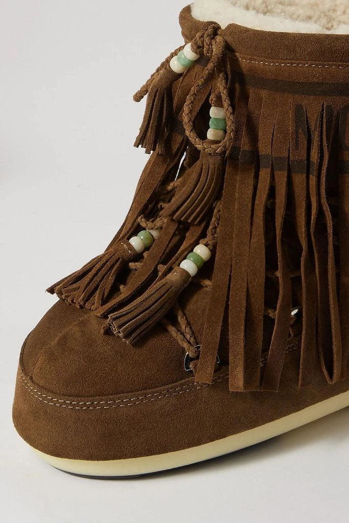 ALANUI X MOON BOOT + Moon Boot shearling-lined embellished fringed suede snow boots 4