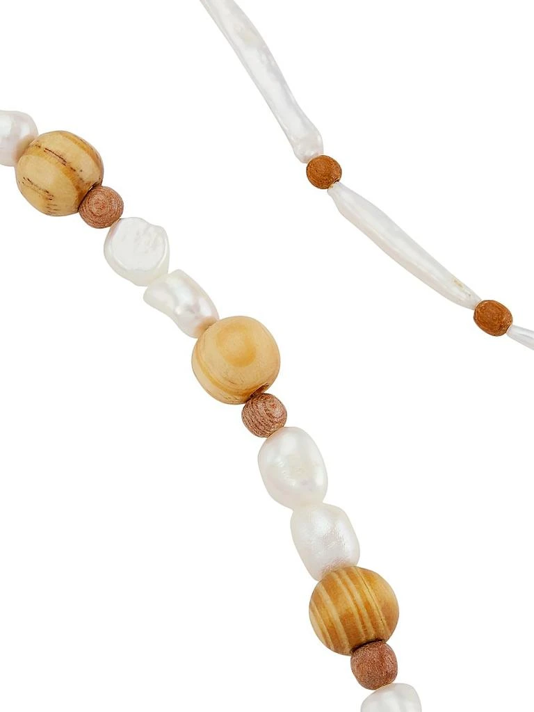 DANNIJO Aqua 2-Piece Wood & Pearl Necklace Set 4