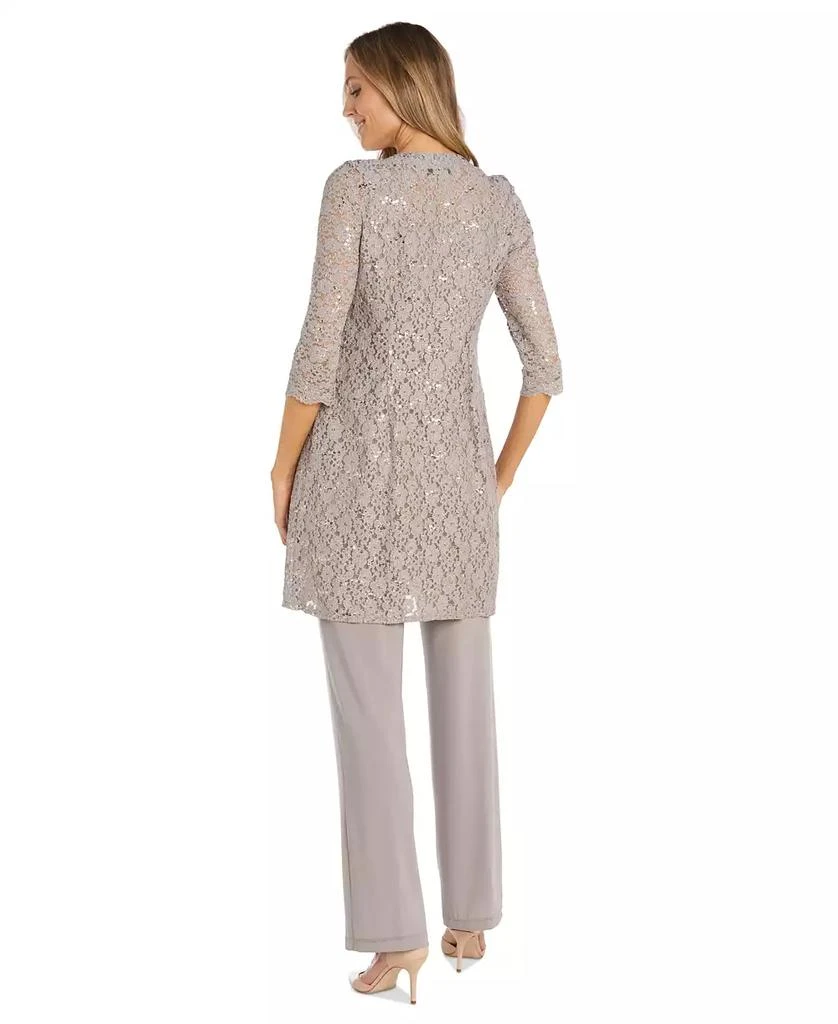 R & M Richards Petite Sequin Lace Jacket, Tank & Pants Set 4