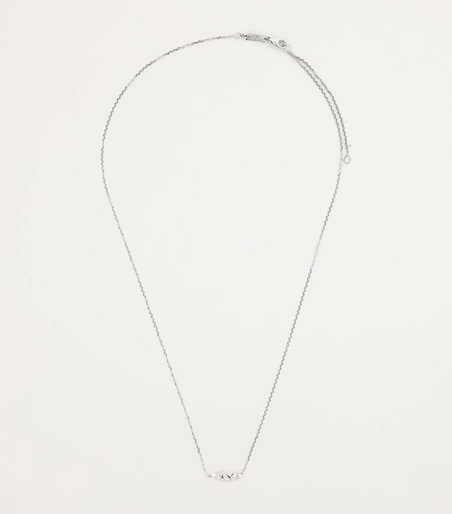 Suzanne Kalan White Gold and Diamond Frenzy Mini Bar Necklace 3