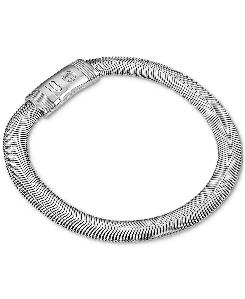 Esquire Men's Jewelry Flat Snake Chain Bracelet in Stainless Steel 3