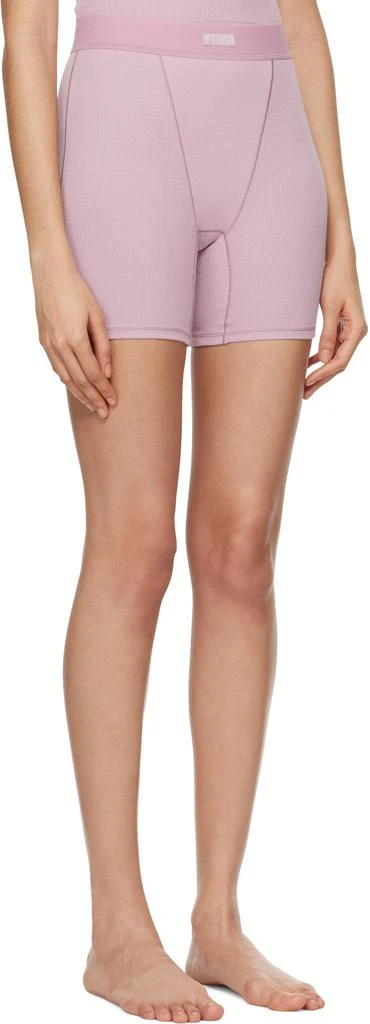 SKIMS Purple Cotton Rib Boxer Shorts 2