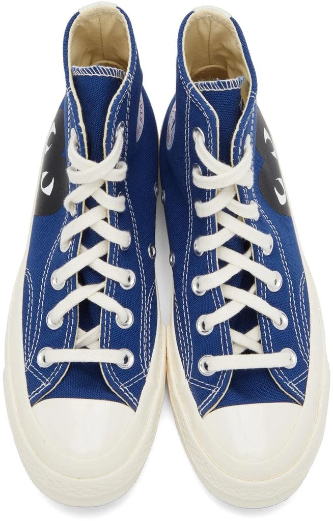 COMME des GARÇONS PLAY Blue Converse Edition Half Heart Chuck 70 High Sneakers 5