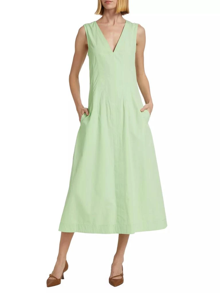 Bottega Veneta Sleeveless Cotton-Blend Midi-Dress 2