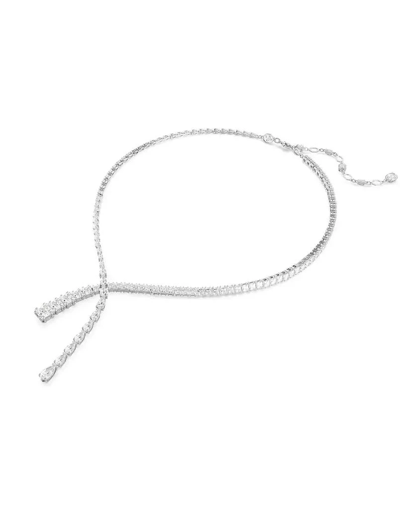 Swarovski Matrix Mixed Cuts, White, Rhodium Plated Y Necklace 2