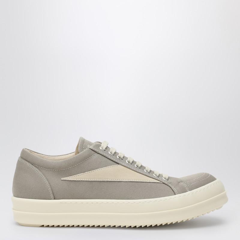 DRKSHDW Vintage grey canvas and suede sneakers