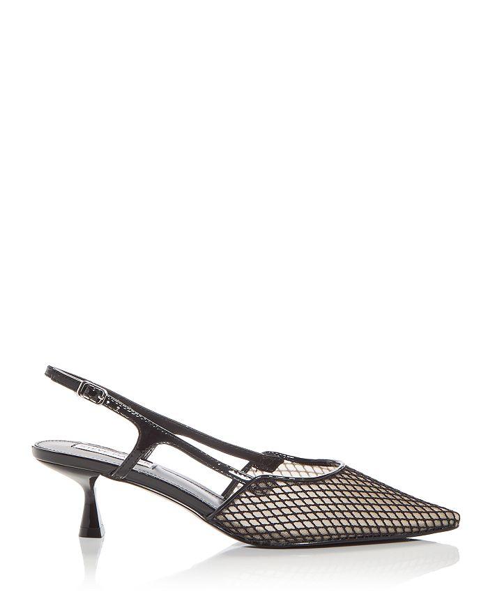 Steve Madden Women' Legaci Pointed Toe Slingback Kitten Heel Pumps