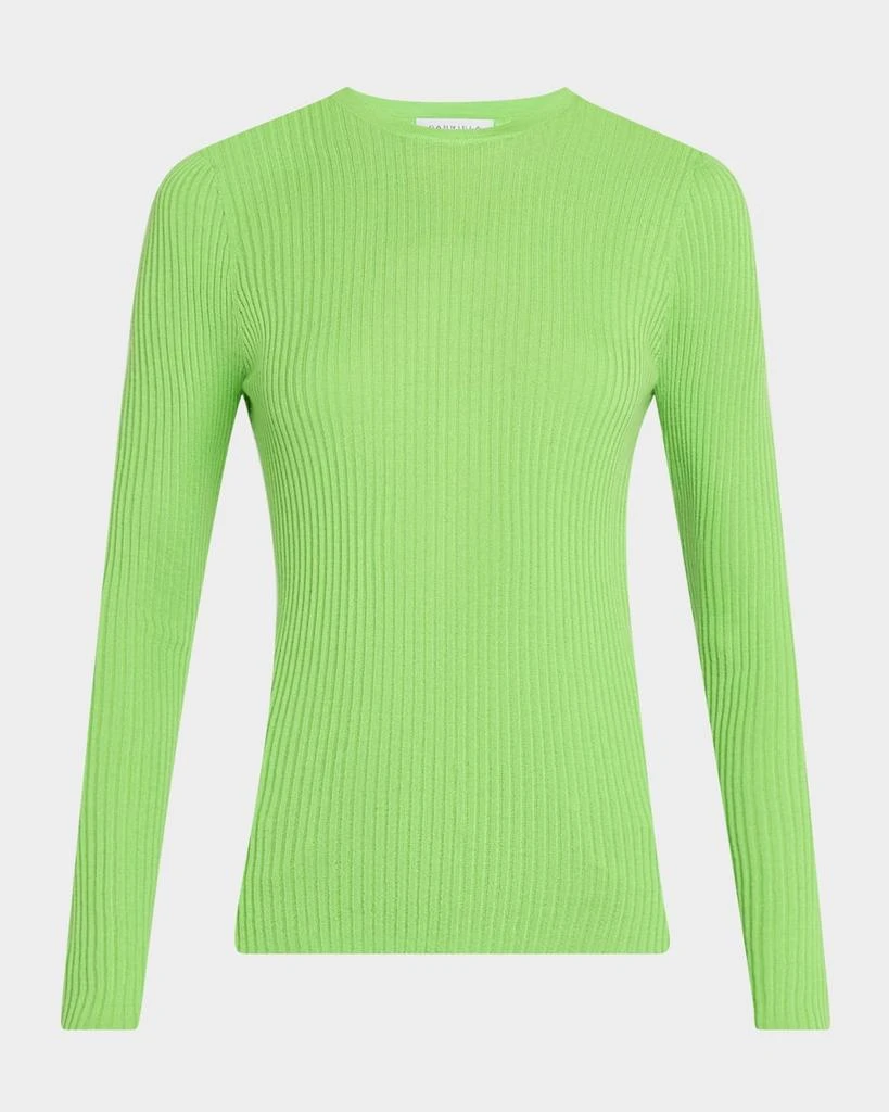 Gabriela Hearst Browning Long-Sleeve Cashmere-Silk Top 1